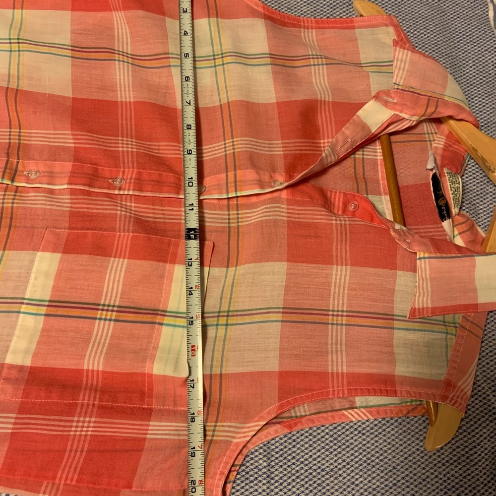 Vintage DVF Picnic Plaid Button Front Tank large - Picture 8 of 11